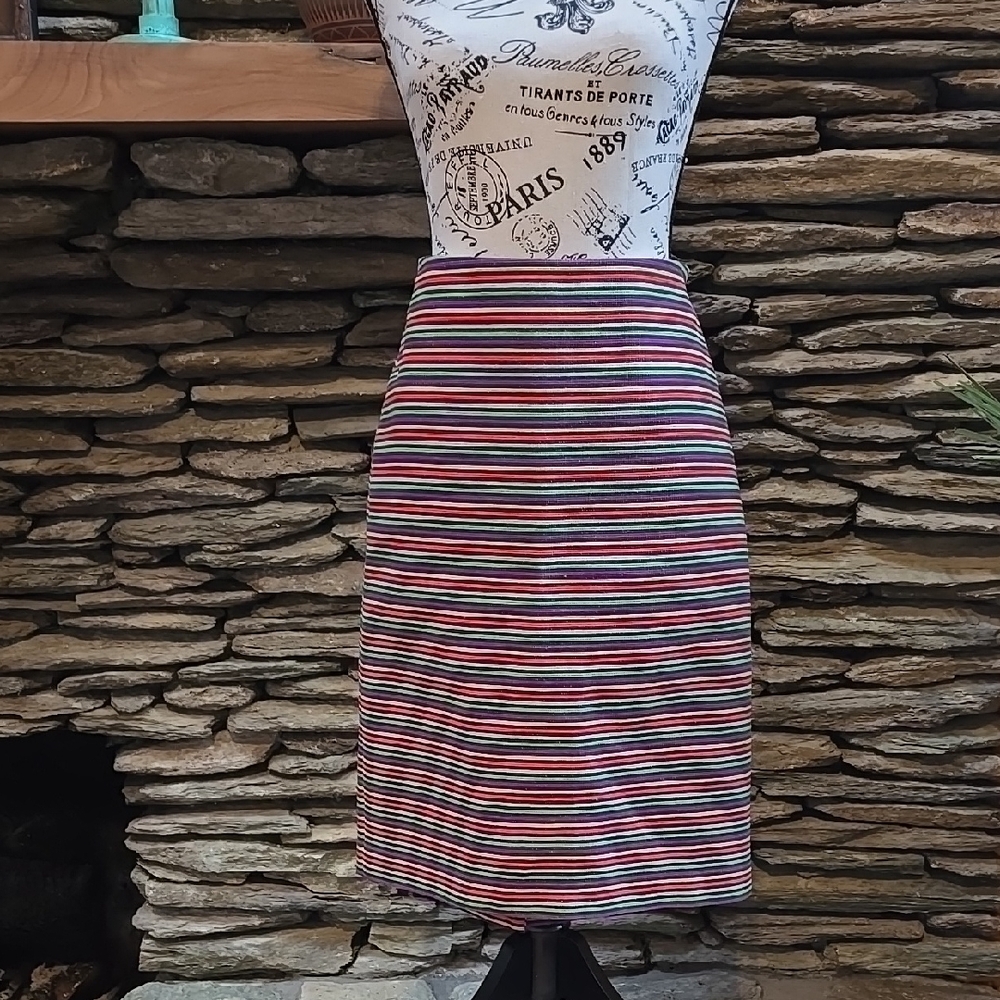 Size 8 - Talbots Striped Multicolor Women's Skirt